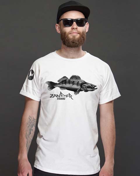 Angler T-Shirt mit Zander